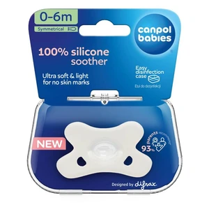 Canpol babies Cumlík silikónový symetrický 0 - 6 m 1 ks biely