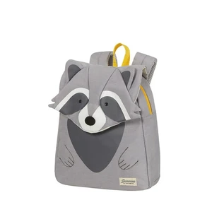 Samsonite Dětský batoh Happy Sammies Eco S Raccoon Remy 7,5 l - šedá