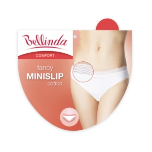 Bellinda Dámské kalhotky FANCY COTTON MINISLIP - Dámské kalhotky s krajkou - černá