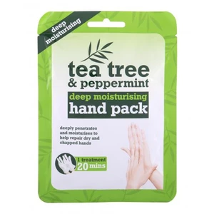 Xpel Tea Tree Tea Tree & Peppermint Deep Moisturising Hand Pack 1 ks hydratační rukavice pro ženy Cruelty free