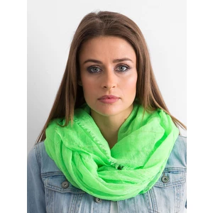 Shawl with shiny thread, fluo green