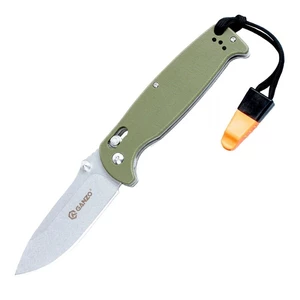 Zavírací nůž G7412 Ganzo® – Stříbrná čepel – Satin, Zelená (Barva: Zelená, Varianta: Stříbrná čepel – Satin)