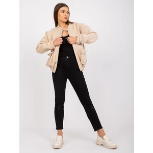 Zuzanna beige cotton zipped sweatshirt