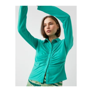Koton Long Sleeve Pleated Shirt