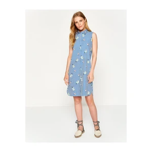 Koton Women's Navy Blue Patterned Dress