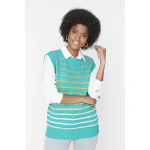 Trendyol Sweater Vest - Green - Regular fit