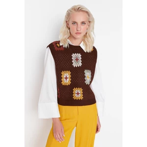 Trendyol Sweater Vest - Brown - Regular fit