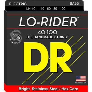 DR Strings LO-RIDER - Stainless Steel Bass Strings: Light 40-100