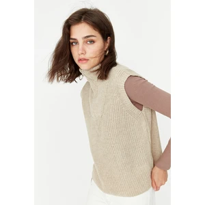 Trendyol Sweater Vest - Beige - Regular fit