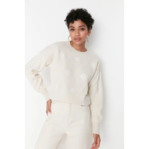 Trendyol Sweater - Beige - Regular fit