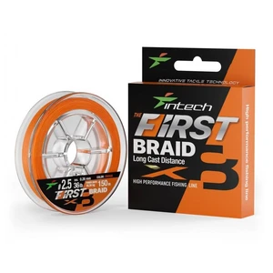 Intech first splietaná šnúra braided line braid x8 orange 150 m - 0,165 mm 7,71 kg