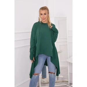 Blouse at the bottom, extended dark green