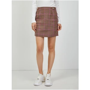 Brown Women's Plaid Skirt with Tommy Hilfiger Wool Admixture - Women