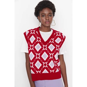 Trendyol Sweater Vest - Orange - Regular fit