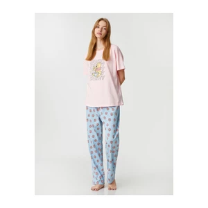 Koton Pajama Set - Rosa - Slogan