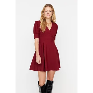 Trendyol Claret Red Double Breasted Dress