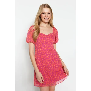 Trendyol Fuchsia Balloon Sleeve Dress