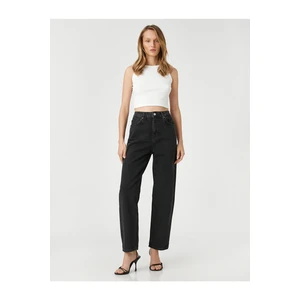 Koton Straight Leg Jeans Pants Normal Cut High Waist - Eve Jean