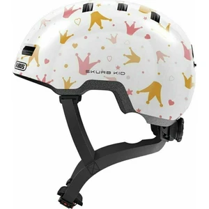 Abus Skurb Kid White Crowns M Casco de bicicleta para niños