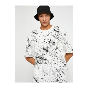 Koton Basic T-Shirt Crew Neck Print Detailed