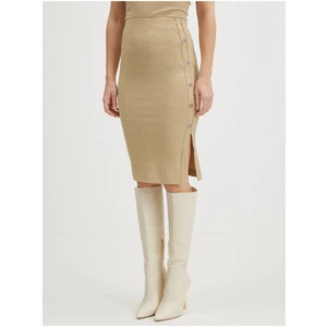 Light brown women's pencil skirt Guess Edna - Ladies