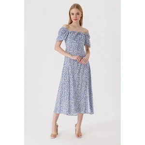 Bigdart 2387 Slit Detailed Dress - Navy Blue