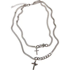 Silver necklace with different chains