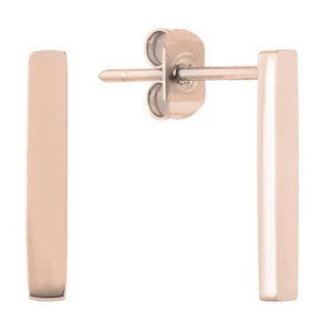 Troli Stylové růžově zlacené minimalistické náušnice