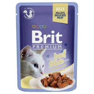 BRIT cat  kapsa  FILLETS želé 85g - Hovězí