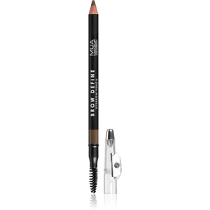 MUA Makeup Academy Brow Define dlhotrvajúca ceruzka na obočie s kefkou odtieň Mid Brown 1.2 g