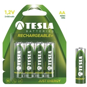 Nabíjacia tužková batéria AA, TESLA RECHARGEABLE+, 4 kusy
