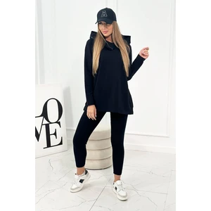 Set cotton sweatshirt + leggings black