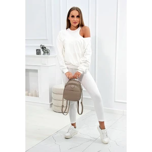 3-piece set Sweatshirt + Top + Leggings ECRU