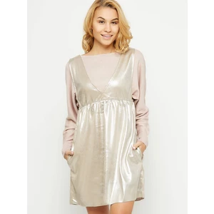 V-neck tunic silver