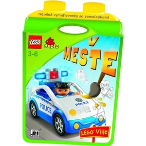 Náučné vymaľovánky so samolepkami V meste LEGO [Papírenské zboží]