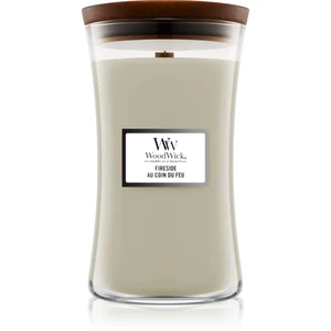 Woodwick Fireplace Fireside vonná svíčka s dřevěným knotem 609.5 g