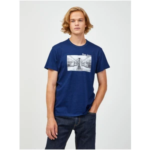 Dark Blue Men's T-Shirt Pepe Jeans Saint - Men's