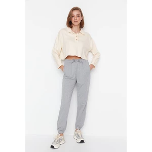 Trendyol Gray Waist Elastic Pocket Knitted Sweatpants