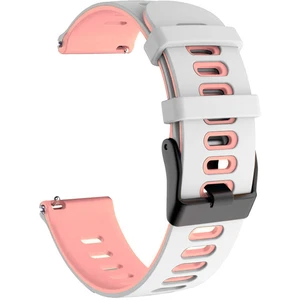 4wrist Silikonový řemínek pro Garmin 20 mm - White/Pink