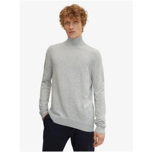 Light Grey Men's Annealed Basic Turtleneck Tom Tailor - Men