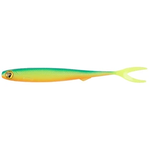 Fox rage gumová nástraha slick finesse super soft uv blue back chartreuse - 16 cm