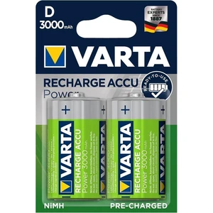 Akumulátor nimh varta ready2use d, 3000 mah, 2 ks