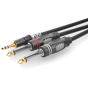 Jack audio prepojovací kábel Hicon HBA-3S62-0150, 1.50 m, čierna