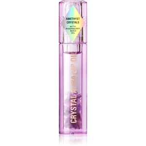 Makeup Revolution Crystal Aura olej na pery pre výživu a hydratáciu odtieň Amethyst Lavender 2,5 ml