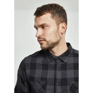 Plaid flannel shirt blk/cha