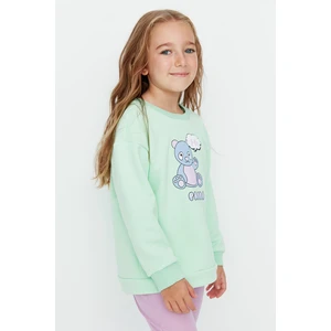 Trendyol Sweatshirt - Green - Regular fit