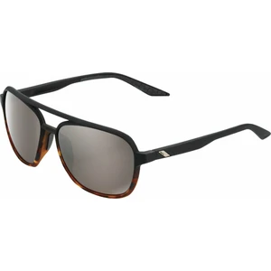 100% Kasia Soft Tact Black Havana Fade/HiPER Silver Mirror Lens Ochelari pentru sport