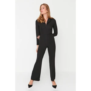 Trendyol Black Zippered Jumpsuit