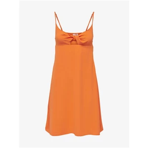 Oranžové dámské šaty ONLY Mette - Dámské