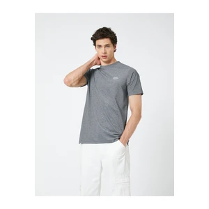 Koton Ellipse Embroidered T-Shirt Crew Neck Slim Fit Short Sleeve